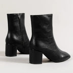 Phoebe - Women's Pointed Block Heel Ankle Boot