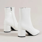 Phoebe - Women's Pointed Block Heel Ankle Boot