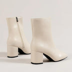 Phoebe - Women's Pointed Block Heel Ankle Boot