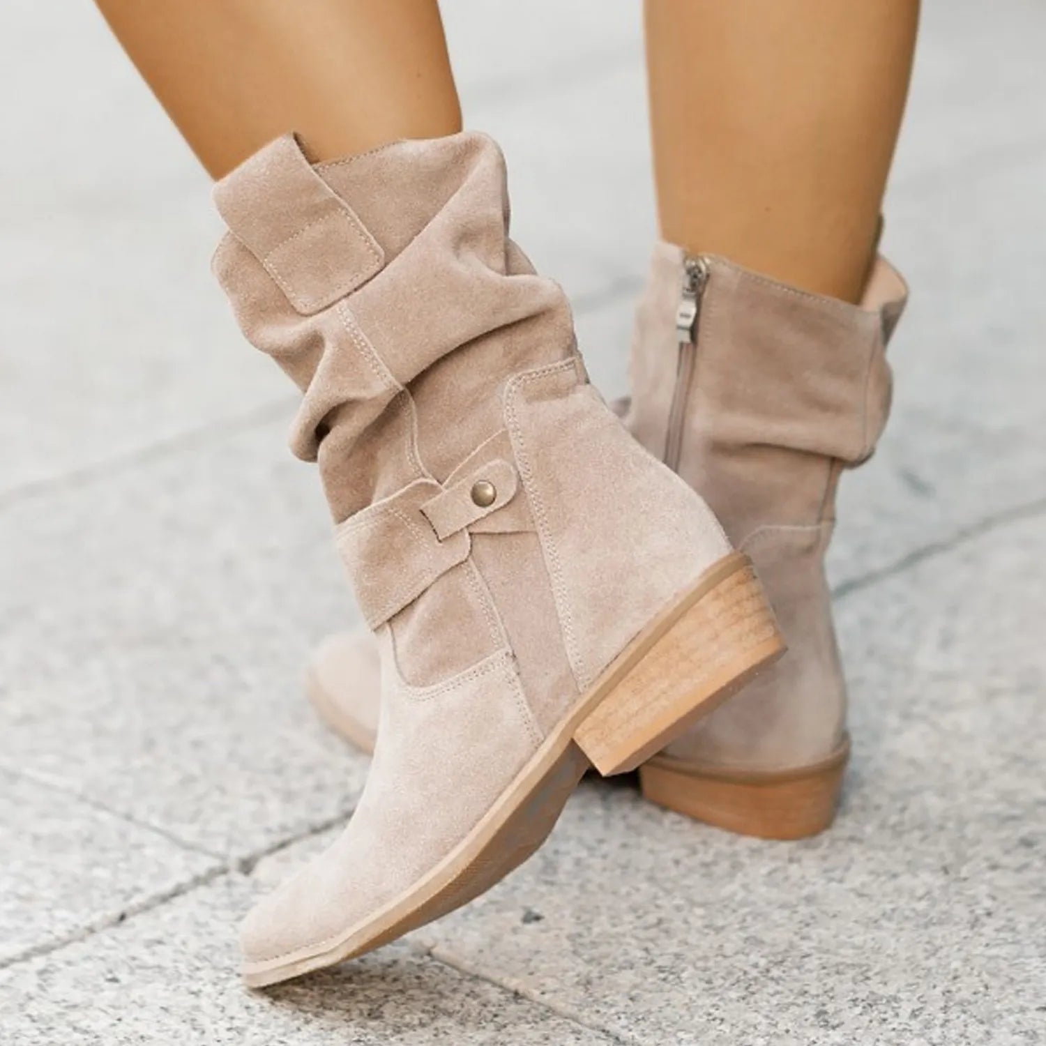 Piper - Women's Slouch Suede Ankle Boot