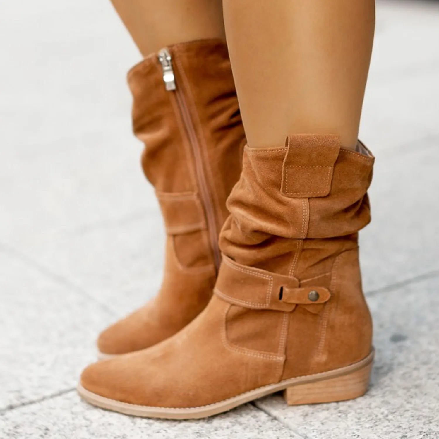 Piper - Women's Slouch Suede Ankle Boot