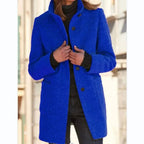 Quinley - Women's Wool-Blend Coat with Button Closure