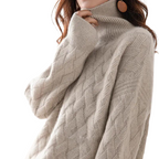 Quinn - Women's Cashmere Blend Turtleneck Sweater