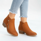Quinton - Women's Suede Block-Heel Ankle Bootie
