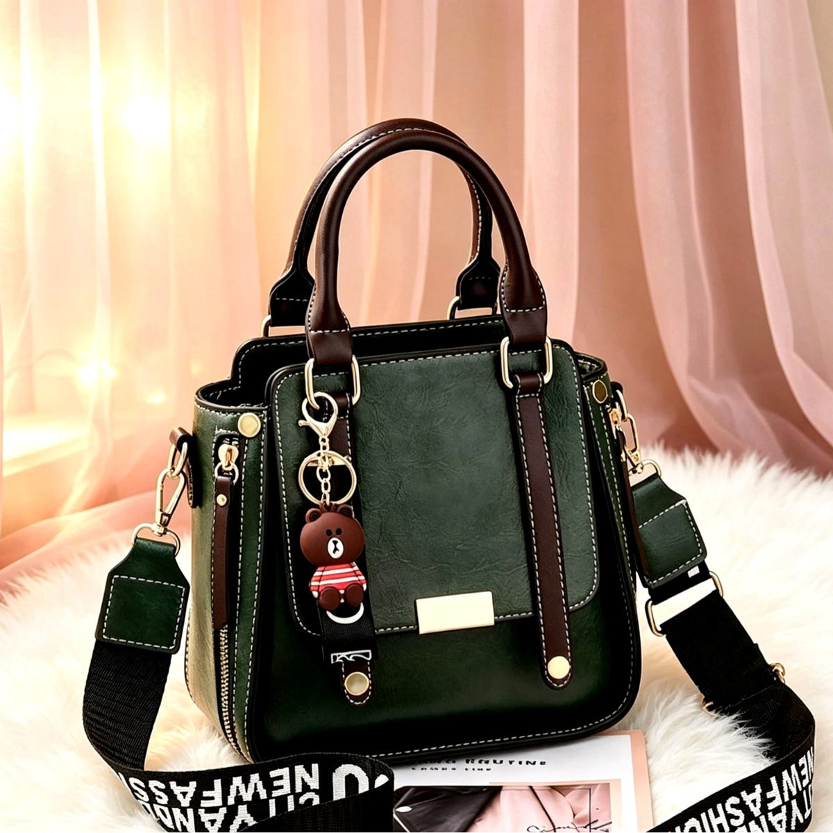 Rachel – Women's Multi-Pocket Top Handle Crossbody Bag 2