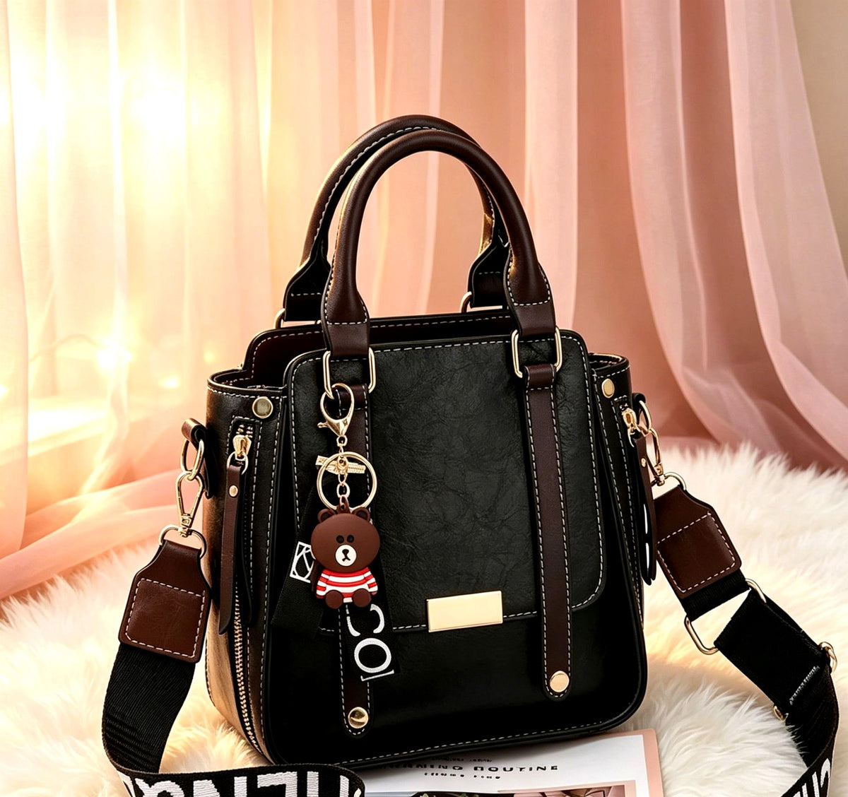 Rachel – Women's Multi-Pocket Top Handle Crossbody Bag 3