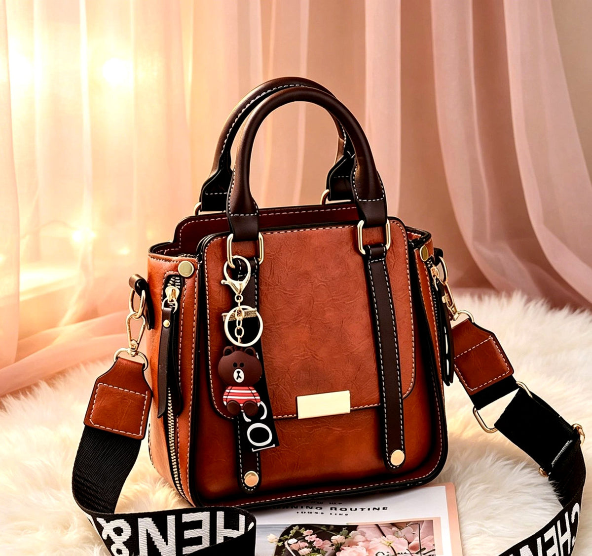 Rachel – Women's Multi-Pocket Top Handle Crossbody Bag 5