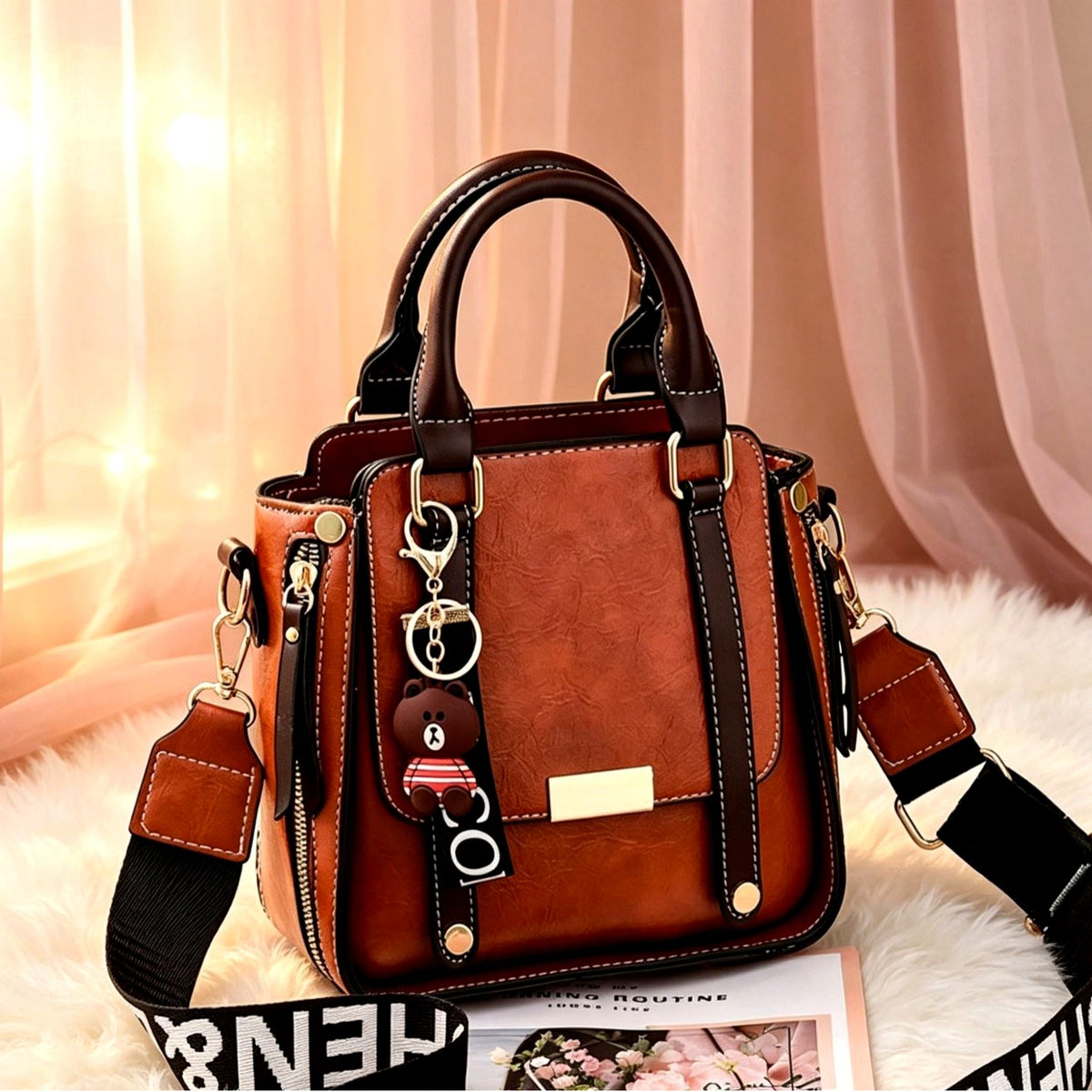 Rachel – Women's Multi-Pocket Top Handle Crossbody Bag 6