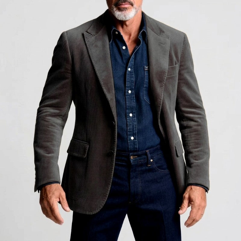 Raylan - Men's Corduroy Notch Lapel Blazer 1