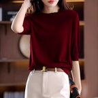 Rebecca – Women’s Crew Neck Half Sleeve Formal Blouse 3