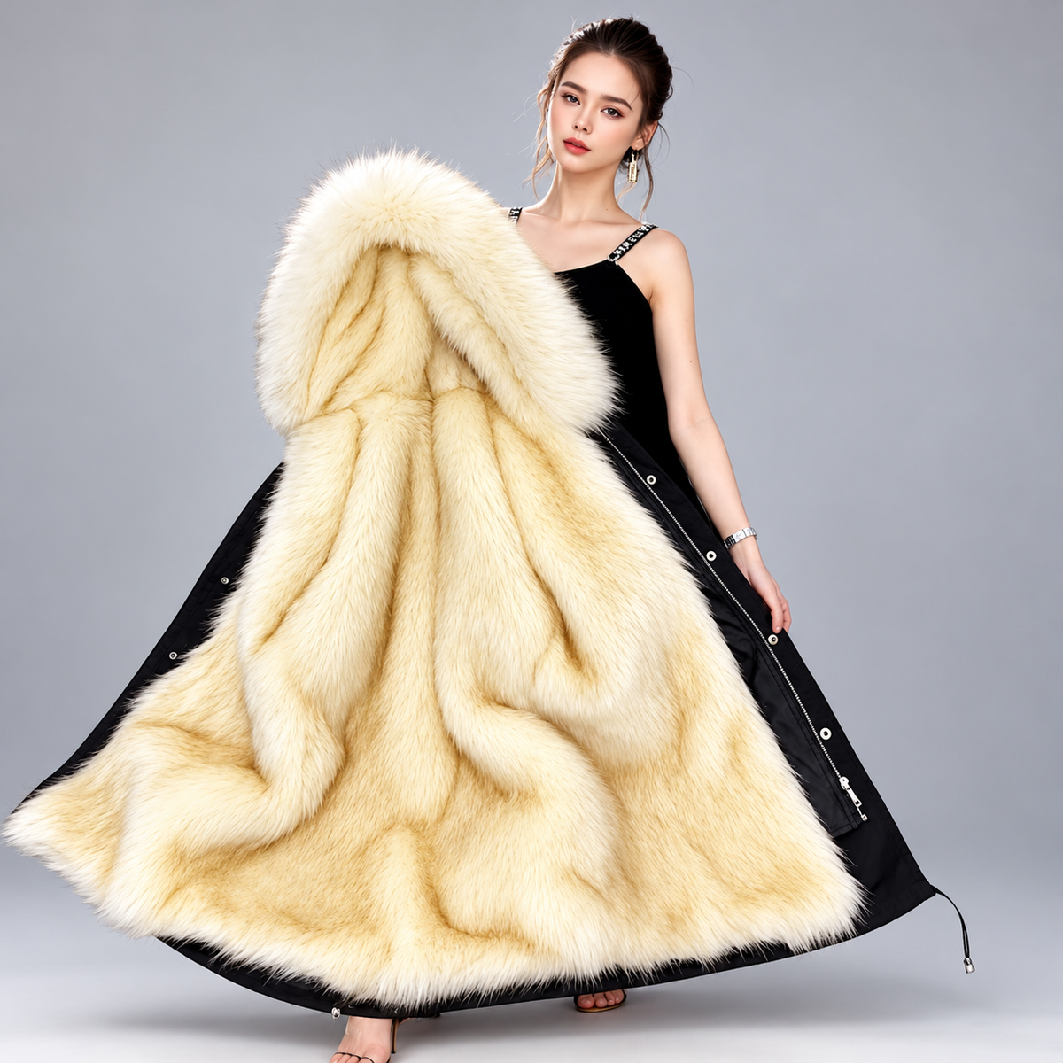 Rebecca - Women's Faux Fur Lined Winter Coat