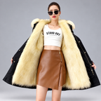Rebecca - Women's Faux Fur Lined Winter Coat