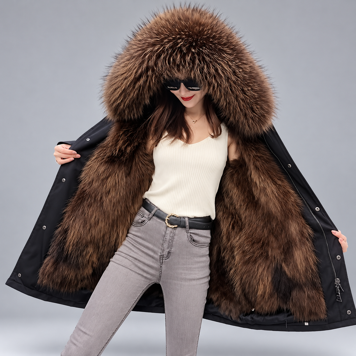 Rebecca - Women's Faux Fur Lined Winter Coat
