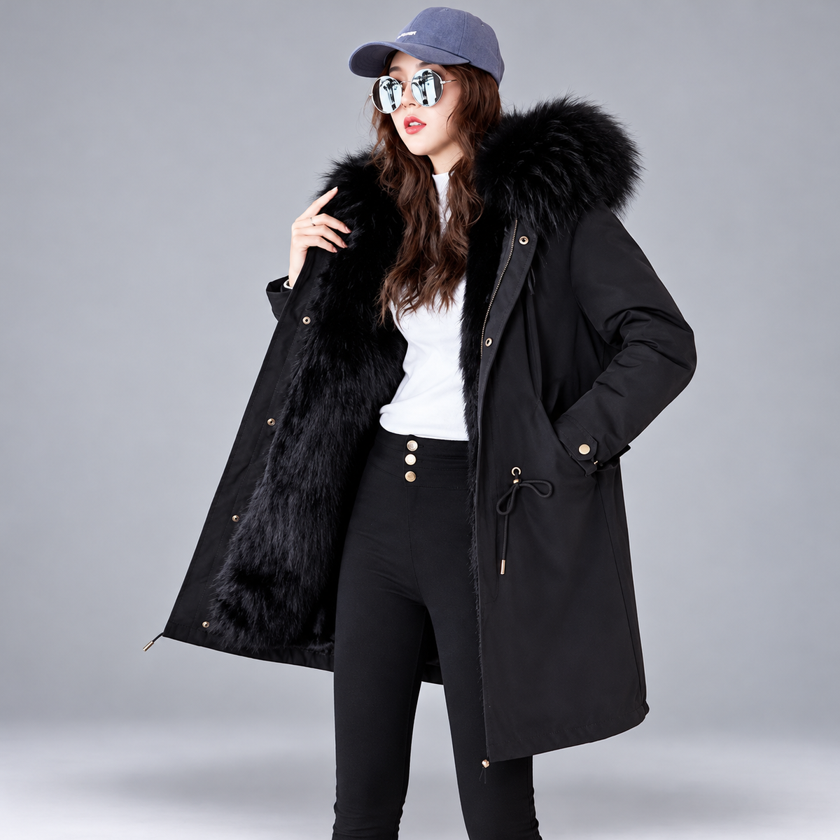 Rebecca - Women's Faux Fur Lined Winter Coat