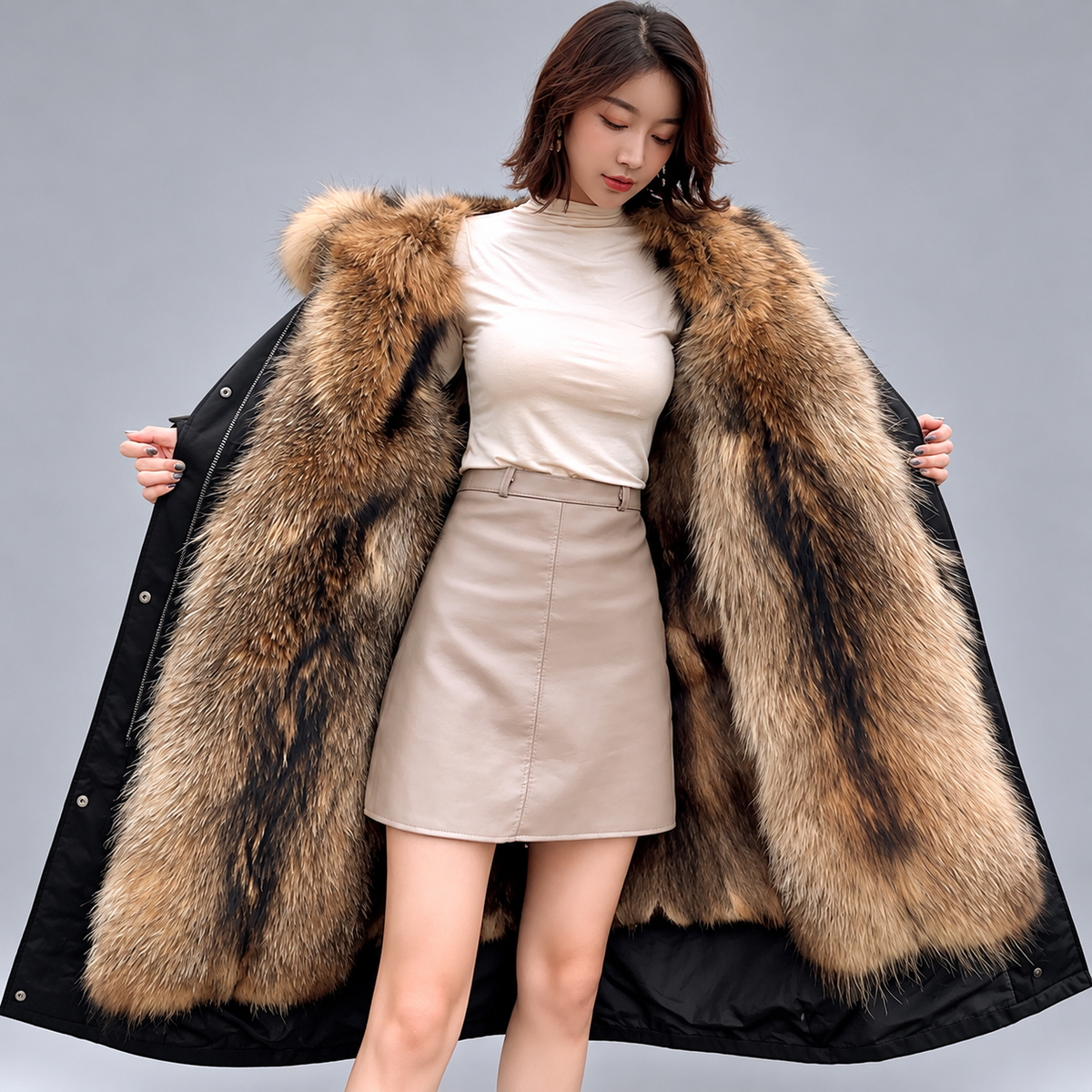 Rebecca - Women's Faux Fur Lined Winter Coat
