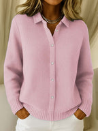 Reese - Women's Ribbed Button-Up Cardigan