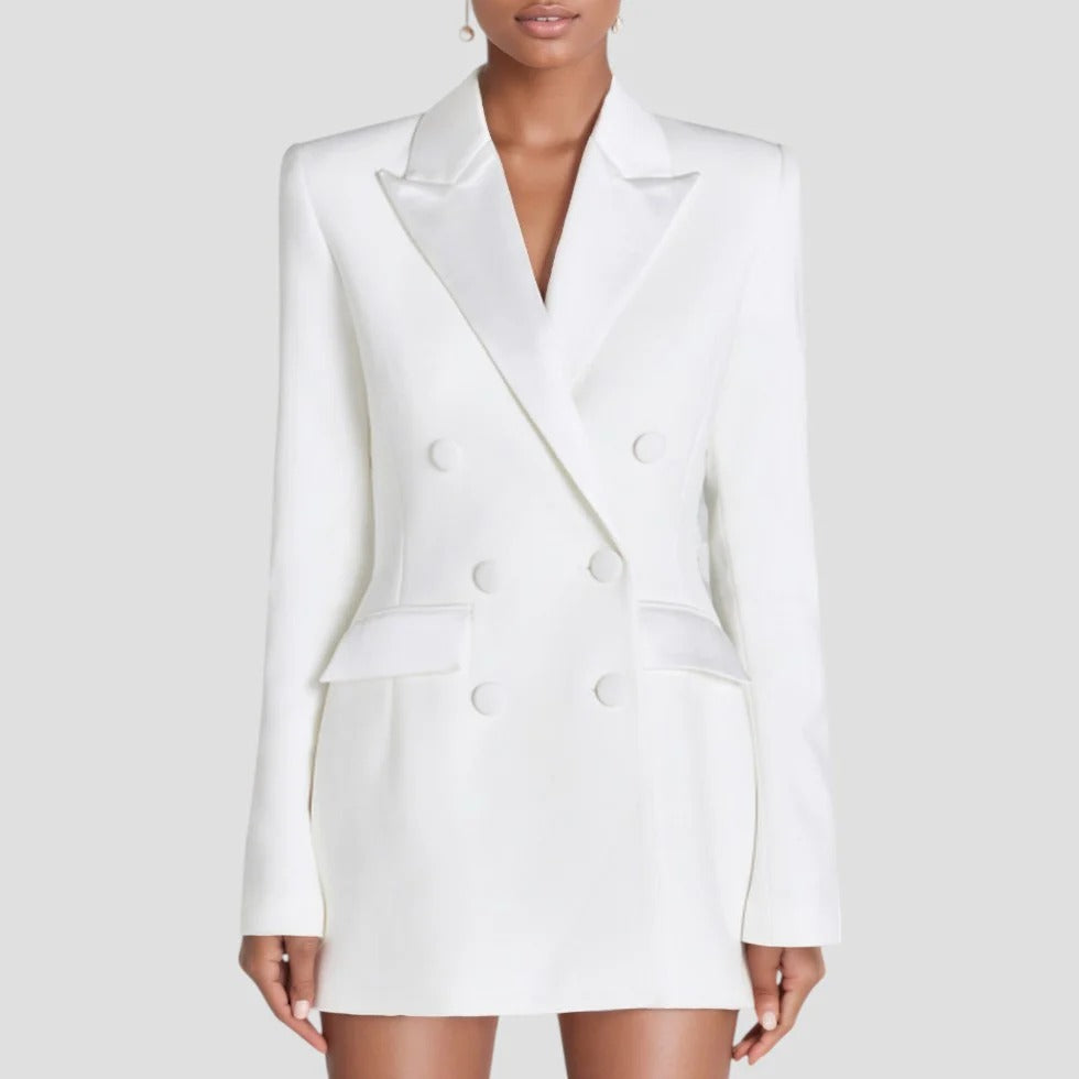 Reeves - Women's Classic Double-Breasted Blazer Dress