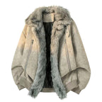 Roman - Men's Zip Front Fur Collar Jacket