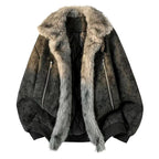 Roman - Men's Zip Front Fur Collar Jacket