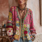 Romina - Women's Patchwork Floral Cardigan