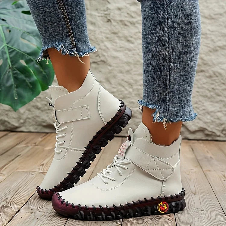 Rosalind - Women's Lace-Up Ankle Boots with Whipstitched Sole