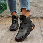 Rosalind - Women's Lace-Up Ankle Boots with Whipstitched Sole