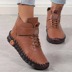 Rosalind - Women's Lace-Up Ankle Boots with Whipstitched Sole