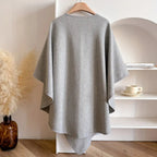 Rosalyn - Women's Wrap Cape Poncho with Tie Waist