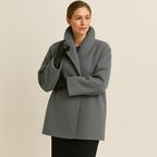 Roselyn - Women's Classic Wool Coat with Oversized Collar