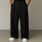Rowan - Men's Pleated Wide-Leg Trousers