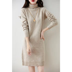 Sally - Women's Turtleneck Knit Dress 2