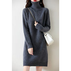 Sally - Women's Turtleneck Knit Dress 3