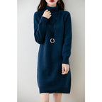 Sally - Women's Turtleneck Knit Dress 4