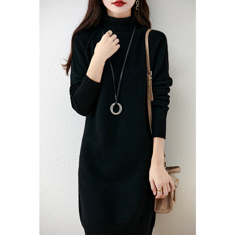 Sally - Women's Turtleneck Knit Dress 5