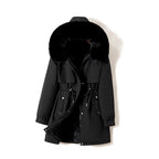 Sevyn - Women's Mid-Length Cinch Waist Winter Coat 2