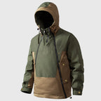 Silas - Men's Down Insulated Hooded Half-Zip Jacket