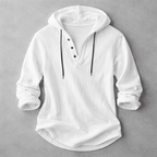 Silas - Men's Linen-Blend Hoodie Shirt