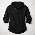 Silas - Men's Linen-Blend Hoodie Shirt