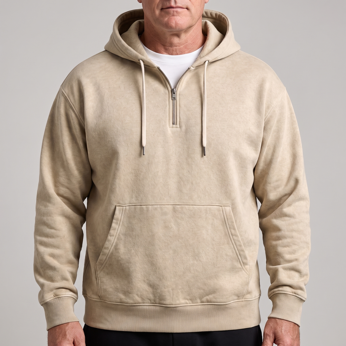 Simon - Men’s Half-Zip Long Sleeve Hoodie
