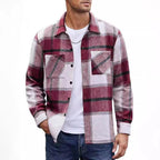 Simon - Men's Plaid Button-Front  Jacket