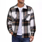 Simon - Men's Plaid Button-Front  Jacket