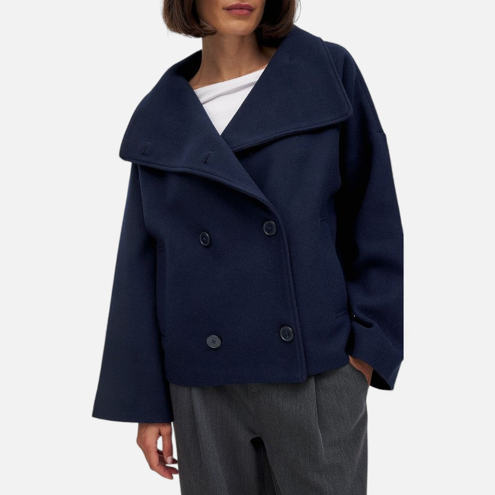 Sloan - Women's Wool-Blend Double-Breasted Blazer