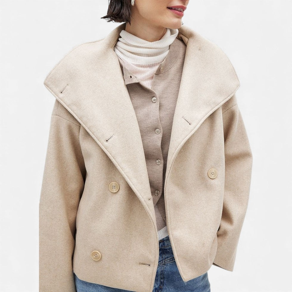 Sloan - Women's Wool-Blend Double-Breasted Blazer