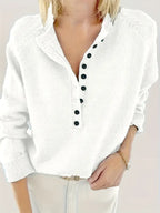Sloane - Women's Half-Button Pullover Sweater