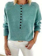 Sloane - Women's Half-Button Pullover Sweater
