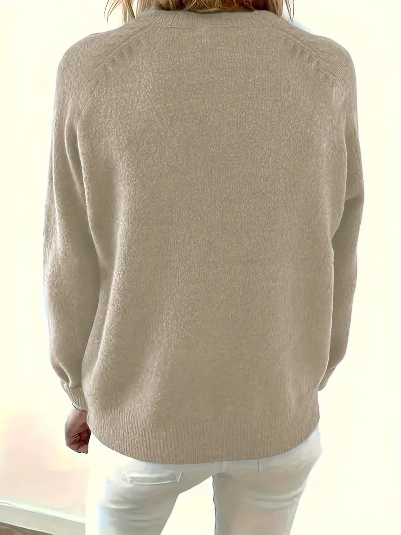 Sloane - Women's Half-Button Pullover Sweater