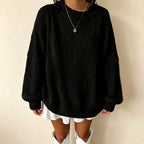 Solen - Women's Chunky Cable Knit Oversized Sweater 11