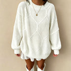 Solen - Women's Chunky Cable Knit Oversized Sweater 2