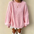 Solen - Women's Chunky Cable Knit Oversized Sweater 5