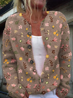 Sophia - Women's Floral Cardigan with Button Front